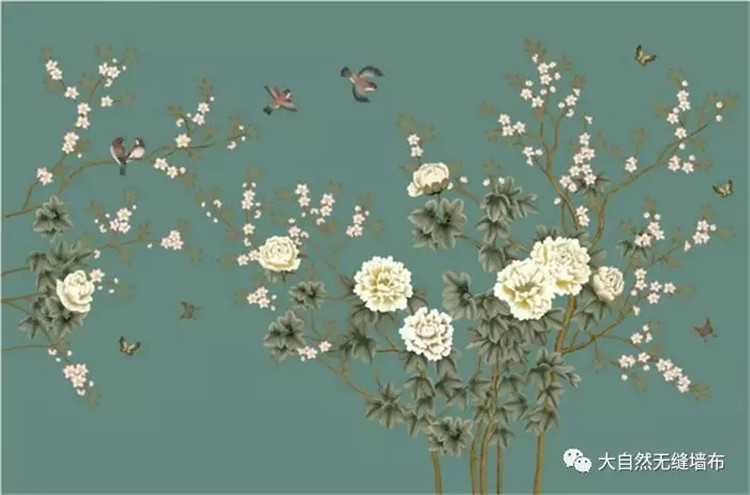 墻布效果圖牡丹 (1)