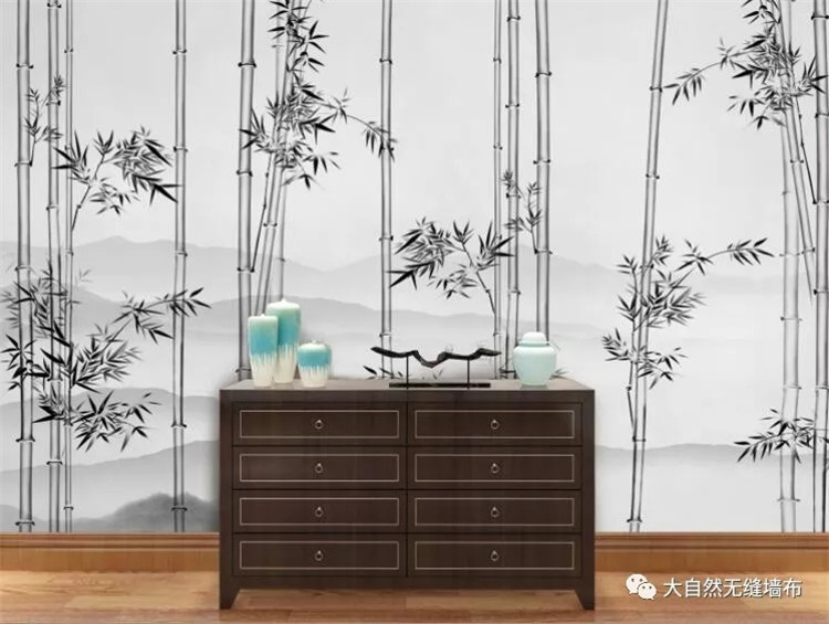 墻布效果圖竹 (2)